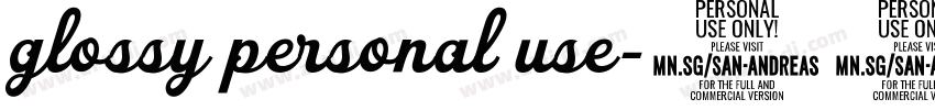 glossy personal use字体转换 glossy personal use字体转换